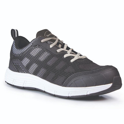 Rugged Terrain Lightweight Mesh Safety Trainer - Black/Grey image