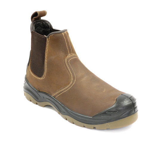 Apache Water Resistant Dealer Safety Boots - Brown image