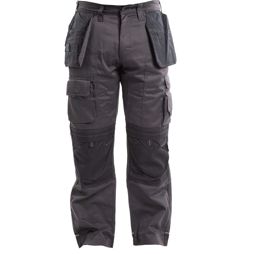 Apache Work Trousers with Holster Pockets - Black/Grey