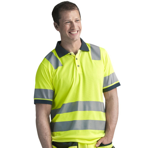 Snickers AllroundWork Hi-Vis Polo Shirt, Class 2, Yellow image