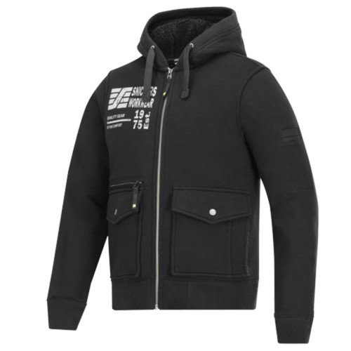 Snickers Zipped Sweatshirt Hooded Jacket - Black image