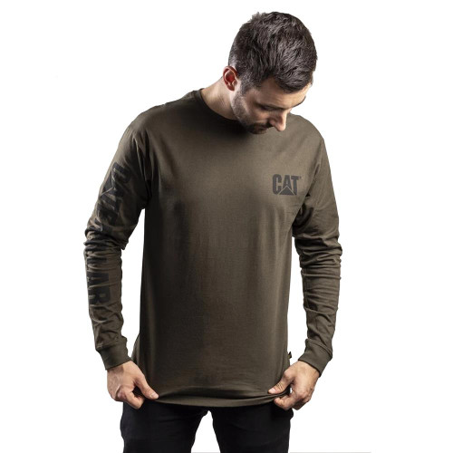 Caterpillar Banner Long Sleeve T-Shirt - Green image