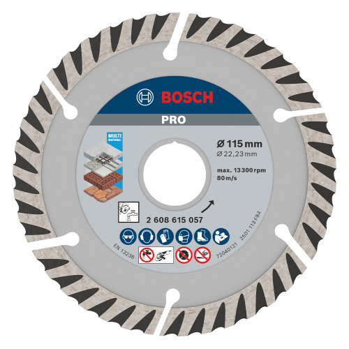 Bosch PRO 115mm x 22.23mm Multi Material Diamond Cutting Disc image