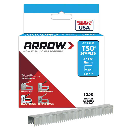 Arrow 8mm T50 Staples - Pack of 1250 image