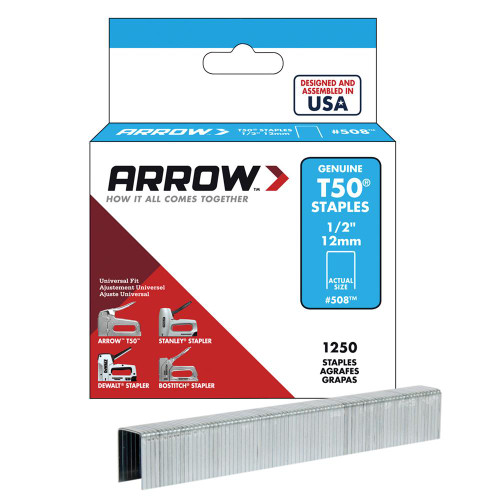 Arrow 12mm T50 Staples - Pack of 1250 image