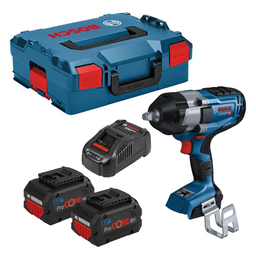 Bosch GDS 18V-1000 BITURBO Brushless 18V 1/2'' Impact Wrench, 2x 8.0Ah Batteries, Charger & Case image