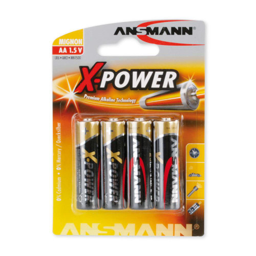 Ansmann AA X-Power Alkaline 1.5v batteries Pack of 4