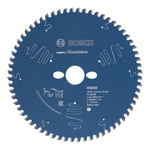 Bosch Aluminum Saw Blade 216mm x 30mm 64T image