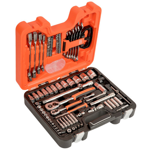 Bahco 91 Piece 1/4" Sq. & 1/2 Sq. Sockets With Combination Wrench Set image Bahco 91 Piece 1/4" Sq. & 1/2 Sq. Sockets With Combination Wrench Set image