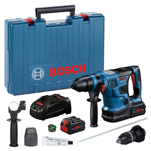 Bosch GBH 18V-34 CF BITURBO Brushless 18V SDS+ Drill with 2x 8.0Ah Batteries, Charger & Case image