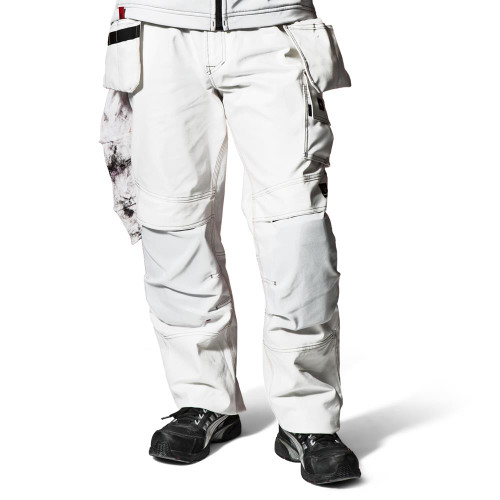 Snickers Painters Trousers With Holster Pockets - White image