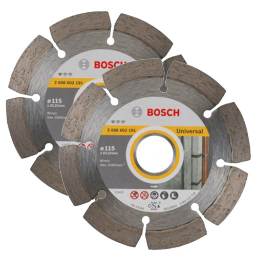 Bosch 115 x 22.23mm Diamond Blade Universal - Twin Pack image