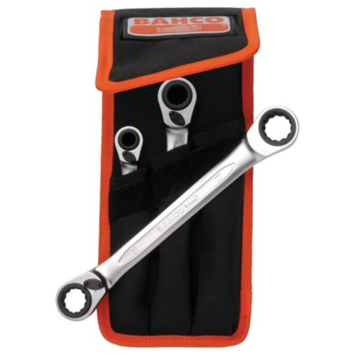 Bahco 3 Piece Reversible Ratchet Spanner Set image