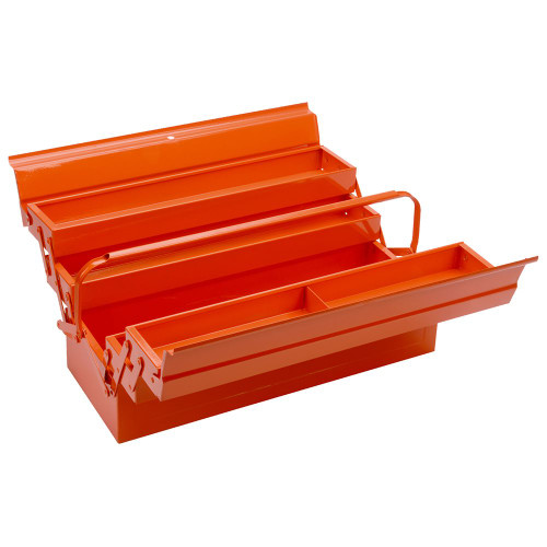 Bacho Orange Metal Cantilever Toolbox 22in image