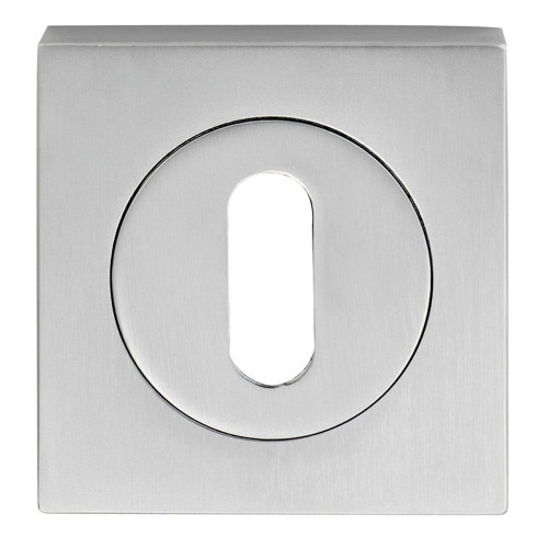 Serozzetta Square Escutcheon Standard Profile - Satin Chrome image Serozzetta Square Escutcheon Standard Profile - Satin Chrome image