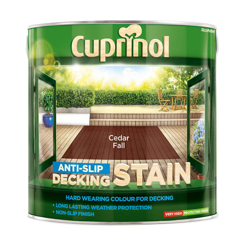 Cuprinol Anti Slip Decking Stain Cedar Fall 2.5 Litres image