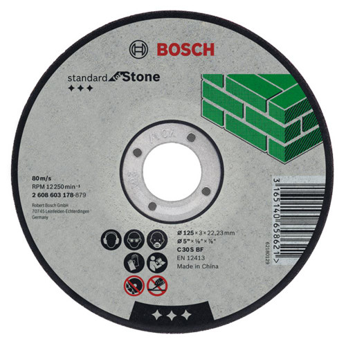 Bosch 180 x 3mm Standard for Stone Cutting Disc Bent image