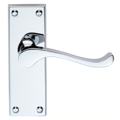 Carlisle Brass Victorian Scroll Lever Latch - Polished Chrome image
