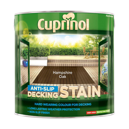 Cuprinol Anti-Slip Decking Stain Hampshire Oak 2.5 Litre image