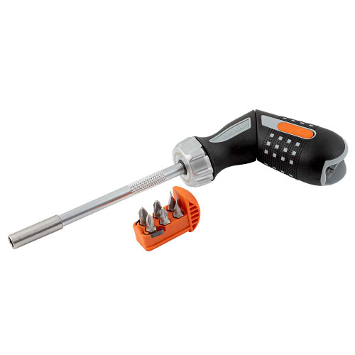 Bahco 808050P Pistol Ratchet Screwdriver with 6 Driver Bits image