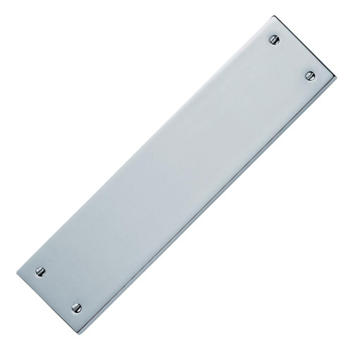 Carlisle Brass Victorian Plain Finger Plate 295mm - Polished Chrome image