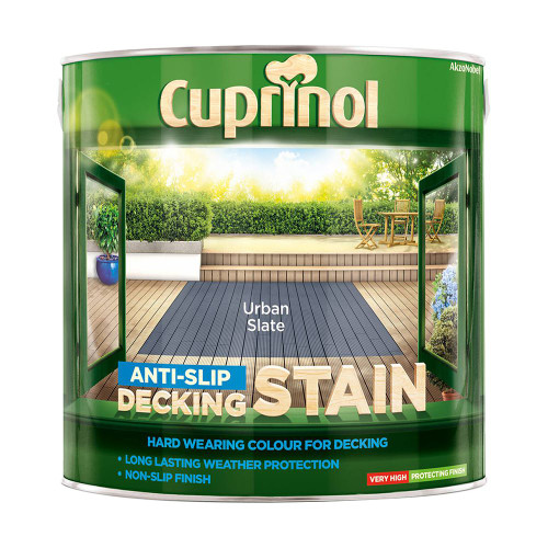 Cuprinol Anti Slip Decking Stain Urban Slate 2.5 Litre image