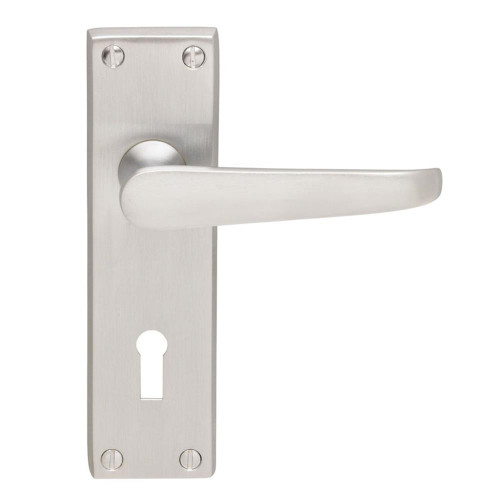 Carlisle Brass Victorian Lever Lock - Satin Chrome image Carlisle Brass Victorian Lever Lock - Satin Chrome image