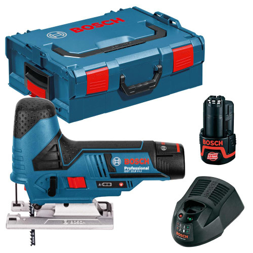 Bosch GST 12V-70 12v Jigsaw with 2 x 2Ah Batteries, Charger and Case Bosch GST 12V-70 12v Jigsaw with 2 x 2Ah Batteries, Charger and Case