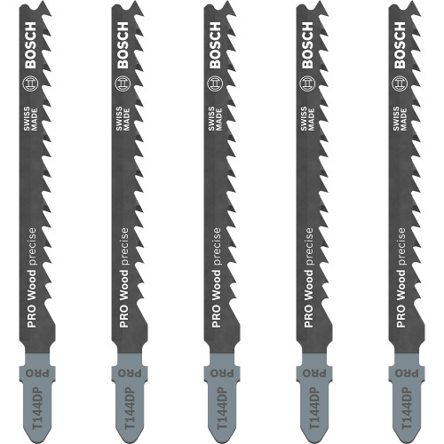 Bosch PRO T 144 DP Precision Cut for Wood HCS Jigsaw Blades - Pack of 5 image