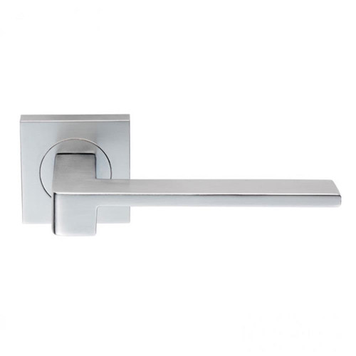 Serozzetta Equi Lever On Square Rose - Satin Chrome image Serozzetta Equi Lever On Square Rose - Satin Chrome image