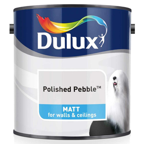 Dulux Matt Polished Pebble Grey Paint (2.5 Litre) image