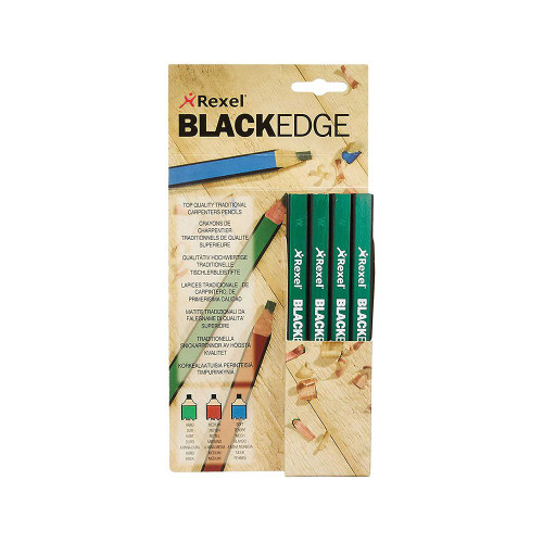 Blackedge Green Carpenters Pencils Hard - Pack 12 image