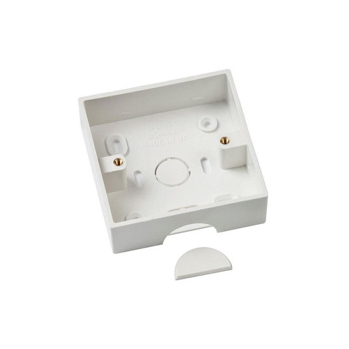 D-Line 1-Gang Surface Box White 28mm Depth (1x Adaptor Tee, 1x Adaptor) image D-Line 1-Gang Surface Box White 28mm Depth (1x Adaptor Tee, 1x Adaptor) image