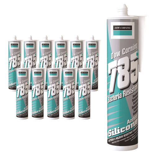 Dow Corning 785+ Bacteria Resistant Sanitary Sealant Clear 310ml - Box of 12 image