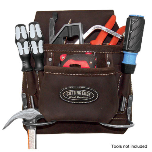 Cutting Edge Oil Tan Leather 8 Pocket Pouch (Brown) image