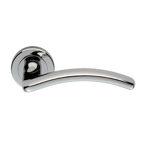 Serozzetta Design Lever On Round Rose - Polished Chrome image