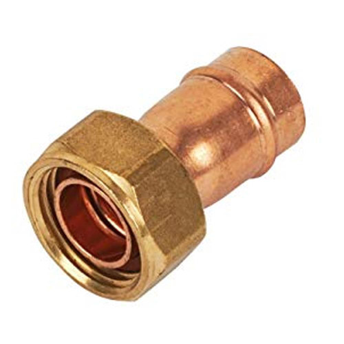 22mm x 3/4'' Solder Ring Straight Tap Connector - Pack of 10 image