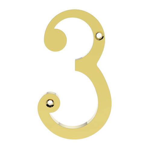 Carlisle Brass Numeral Face Fix No.3 - Polished image