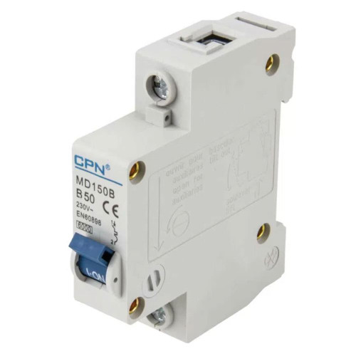 Cudis 50A Single Pole, B Curve 6KA MCB - Pack of 12 image Cudis 50A Single Pole, B Curve 6KA MCB - Pack of 12 image