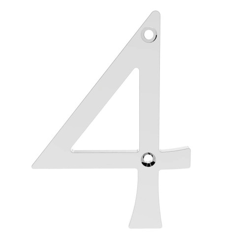 Carlisle Brass Numeral Face Fix No.4 - Polished Chrome image