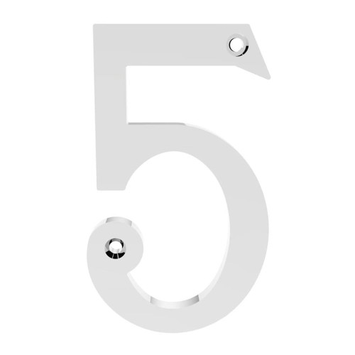 Carlisle Brass Numeral Face Fix No.5 - Polished Chrome image Carlisle Brass Numeral Face Fix No.5 - Polished Chrome image