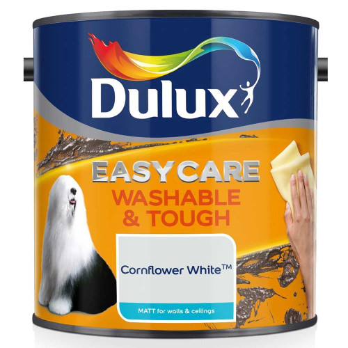 Dulux Easycare Washable & Tough Matt Cornflower White Paint (2.5 Litre) image