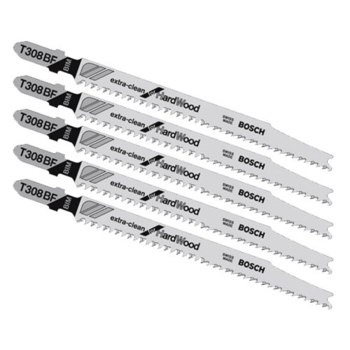 Bosch Jigsaw Blades (5 Pack) Extra Clean for Hardwood image