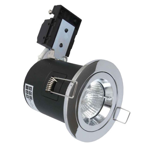 Danic Fire Rated Fixed Downlight for GU10 - Chrome image Danic Fire Rated Fixed Downlight for GU10 - Chrome image