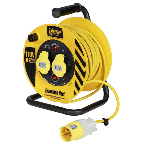 Defender 110V 25M Cable Reel 1.5mm 2 Way image