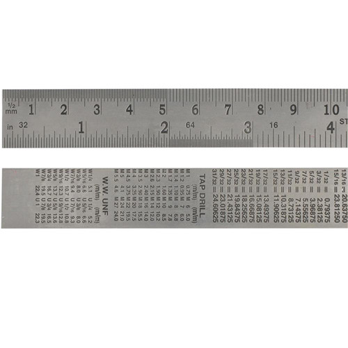 Faithfull Stainless Steel Rule 150mm x 19mm
