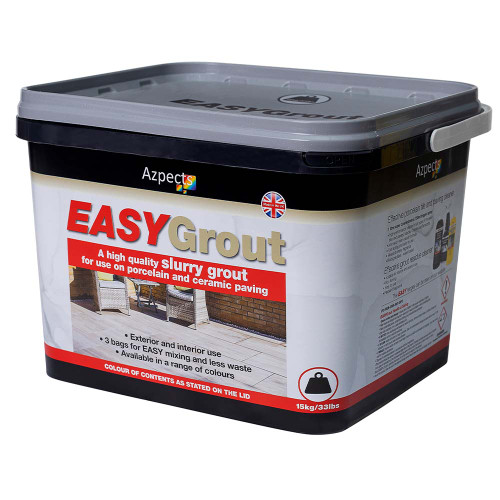 Azpects Easygrout Porcelain Patio Paving Grouting Slurry 15Kg Light Grey image