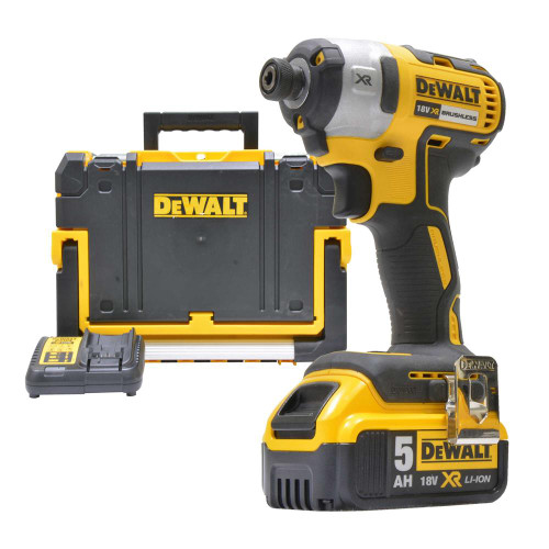 Dewalt 18v Brushless 2nd Generation Impact Driver - 1 x 5.0Ah Batteries