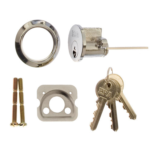 ERA Rim Cylinder with 3 Keys - Chrome image