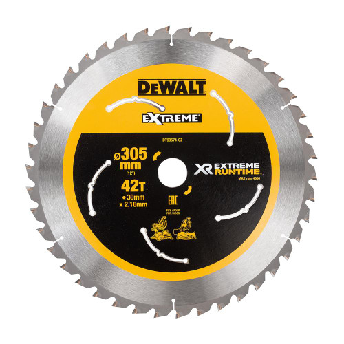 Dewalt DT99574-QZ 305mm x 30mm 42T Extreme Runtime Saw Blade Dewalt DT99574-QZ 305mm x 30mm 42T Extreme Runtime Saw Blade